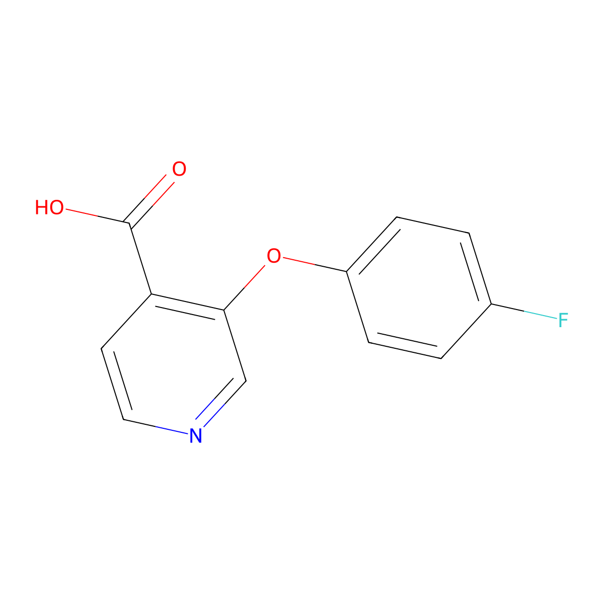 3-(4-Fluorophenoxy)pyridine-4-carboxylic acid molecular structure, CAS 1509396-97-7