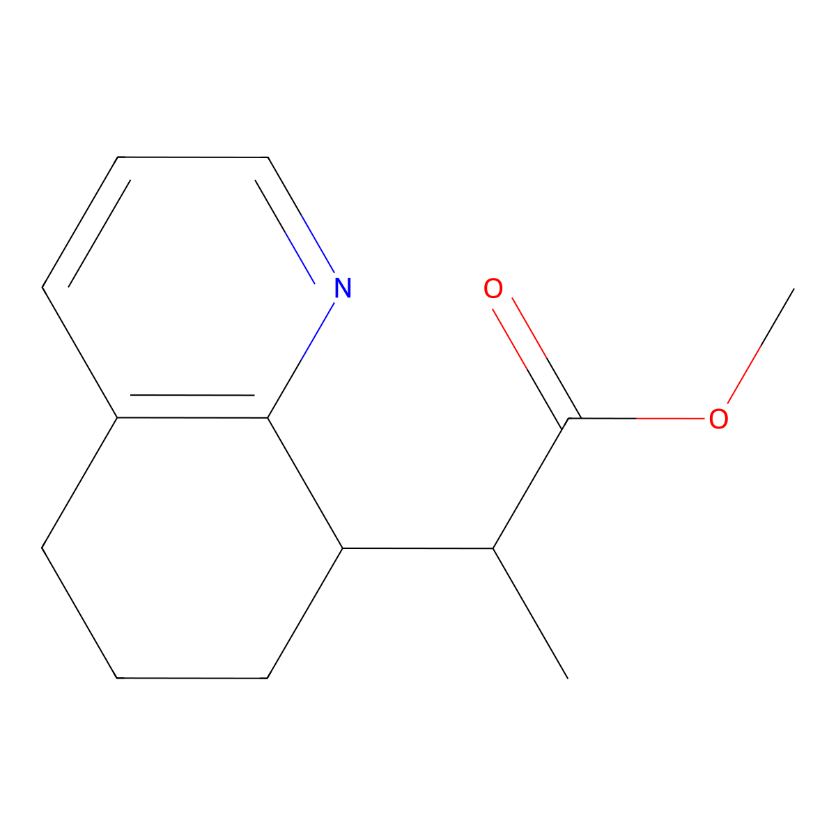 Methyl 2-(5,6,7,8-tetrahydroquinolin-8-yl)propanoate molecular structure, CAS 1509400-69-4