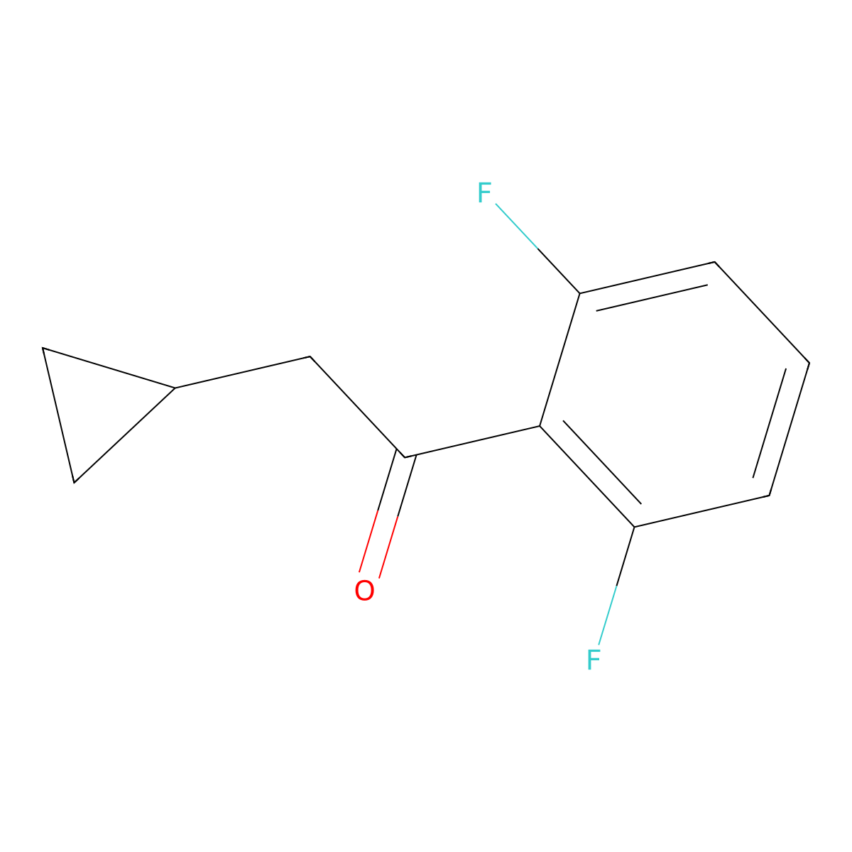 2-Cyclopropyl-1-(2,6-difluorophenyl)ethanone molecular structure, CAS 1509408-69-8