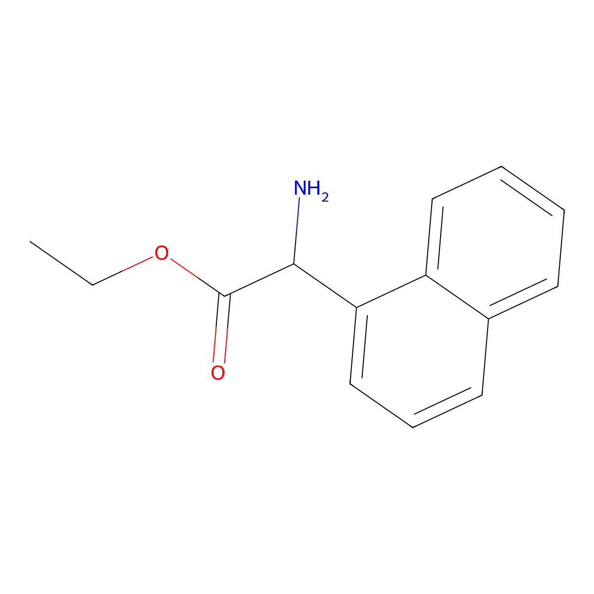 Ethyl 2-amino-2-naphthalen-1-ylacetate molecular structure, CAS 150941-87-0