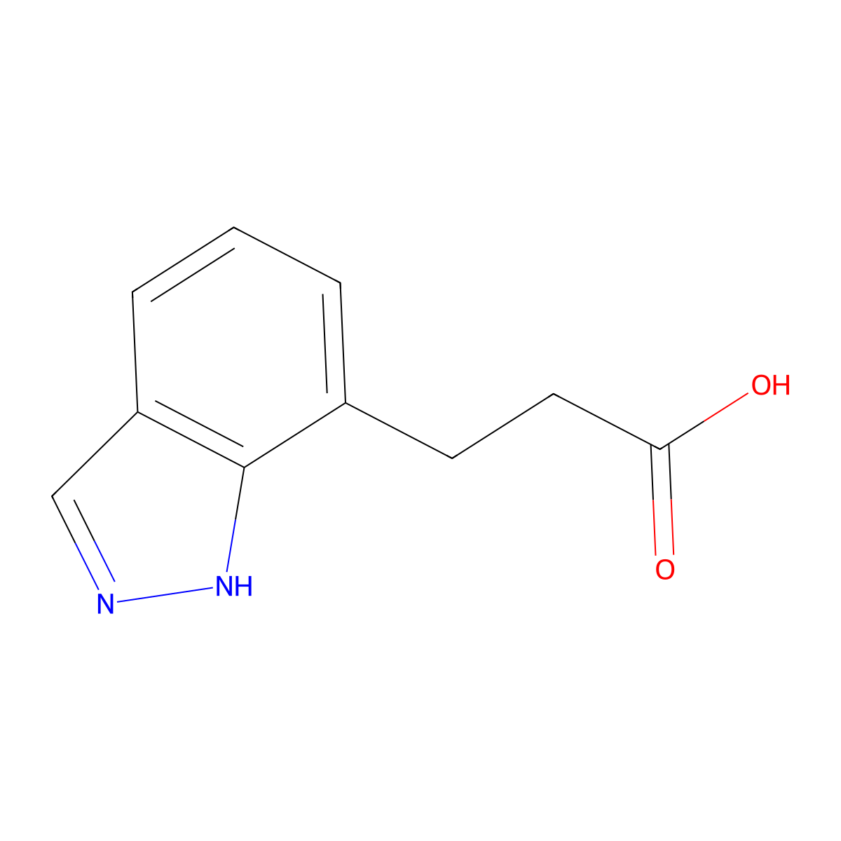 3-(1H-indazol-7-yl)propanoicacid molecular structure, CAS 1509410-53-0