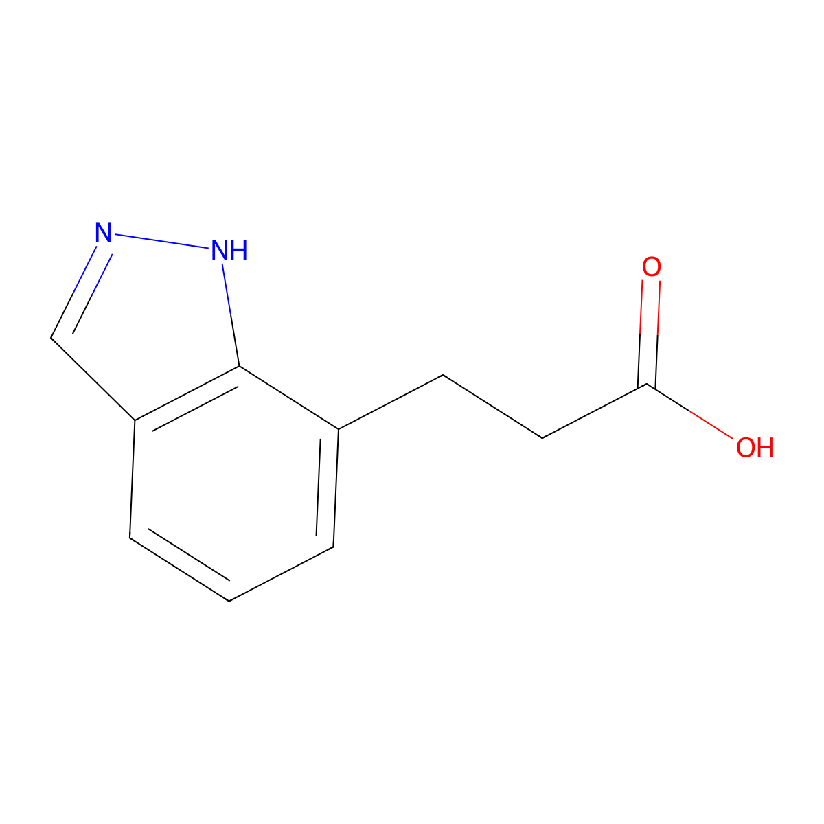 3-(1H-indazol-7-yl)propanoicacid molecular structure, CAS 1509410-53-0