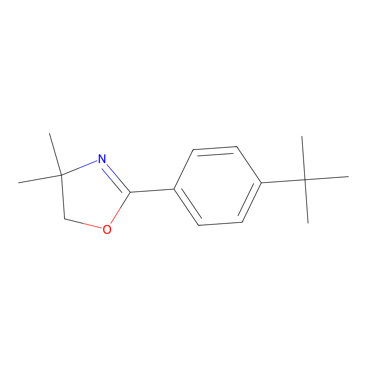 2-(4-(Tert-butyl)phenyl)-4,4-dimethyl-4,5-dihydrooxazole molecular structure, CAS 150943-13-8