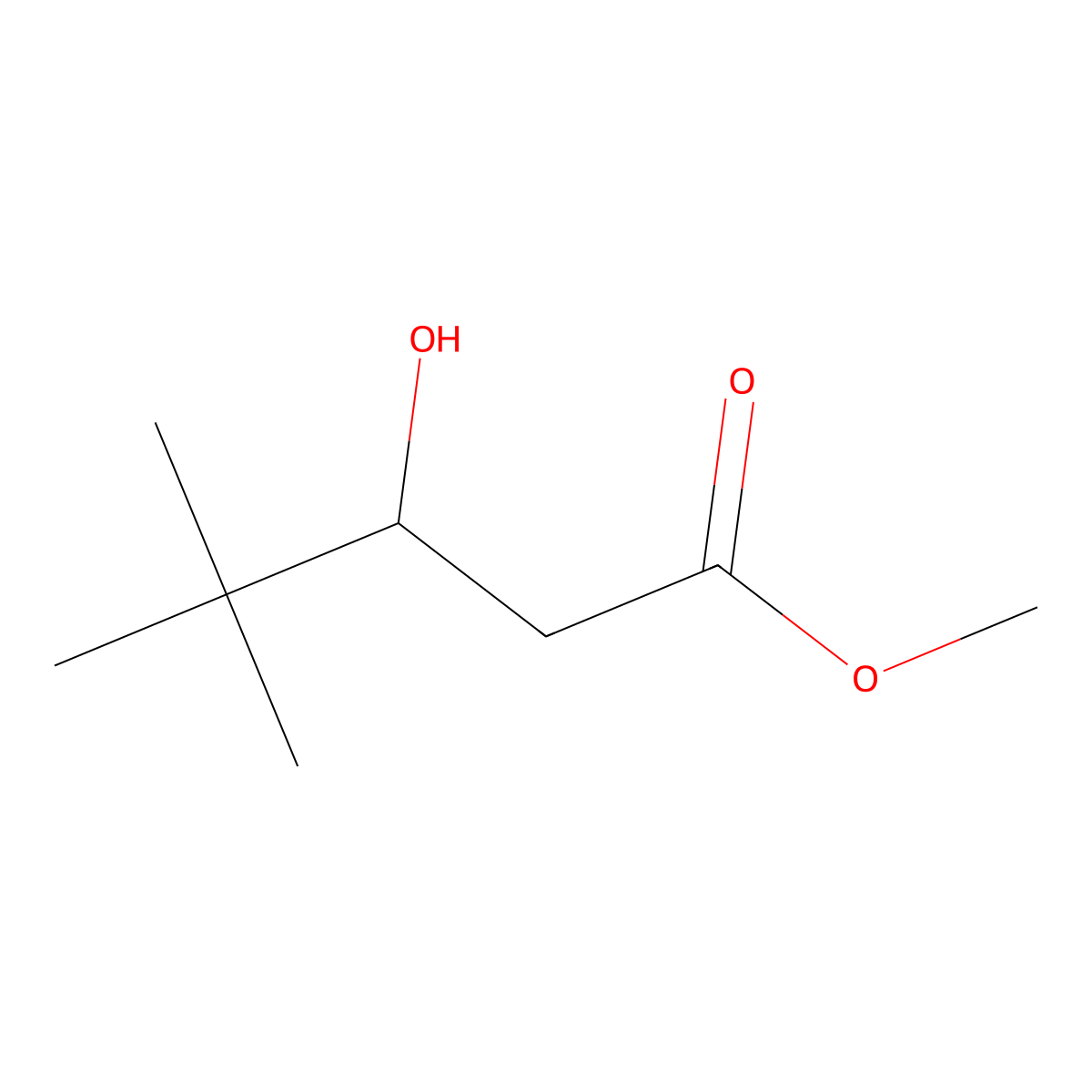Methyl 3-Hydroxy-4,4-dimethylpentanoate molecular structure, CAS 150943-32-1