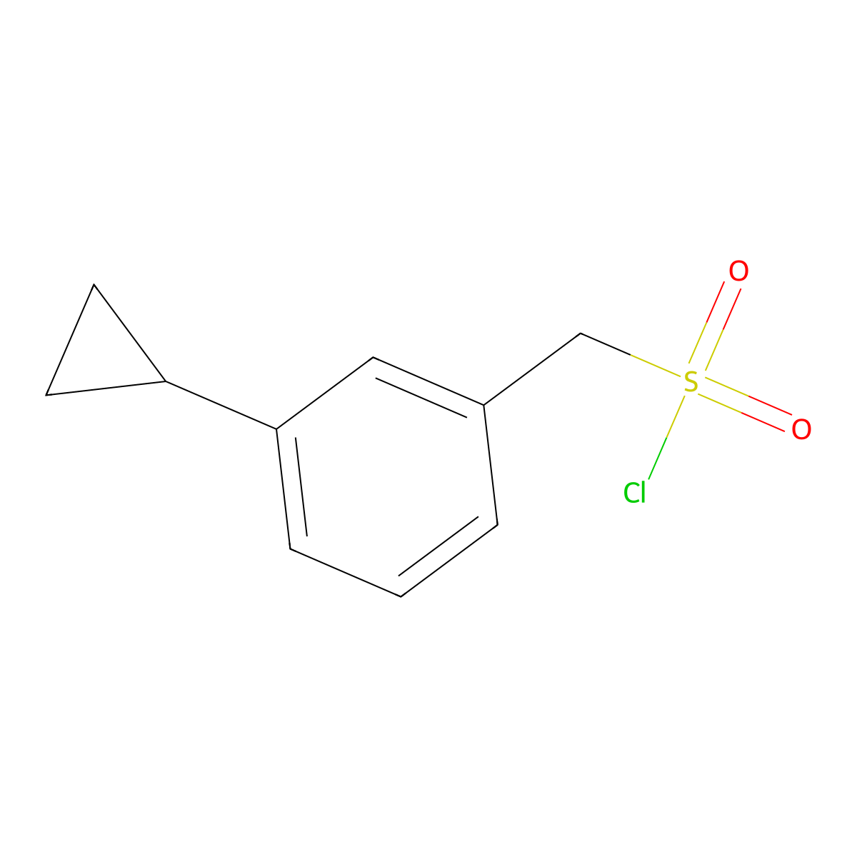 (3-Cyclopropylphenyl)methanesulfonyl chloride molecular structure, CAS 1509430-24-3