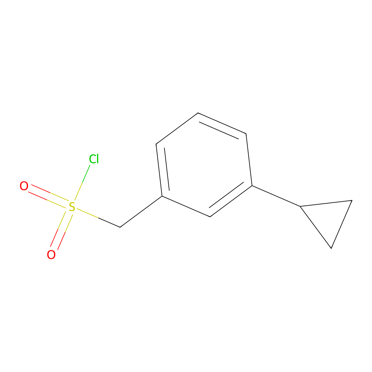 (3-Cyclopropylphenyl)methanesulfonyl chloride molecular structure, CAS 1509430-24-3