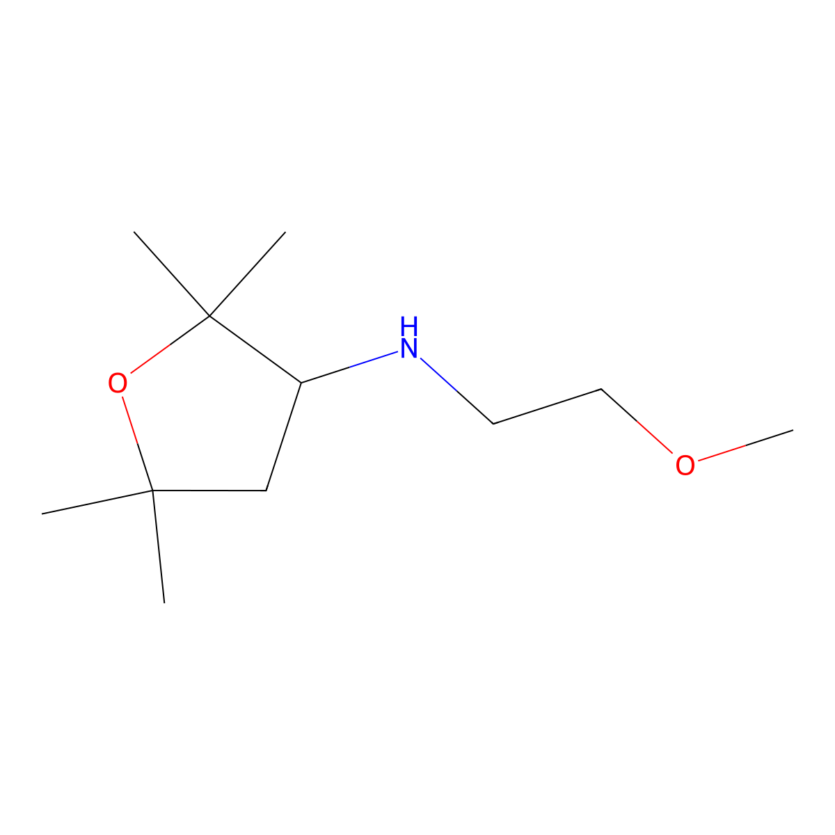 N-(2-Methoxyethyl)-2,2,5,5-tetramethyloxolan-3-amine molecular structure, CAS 1509446-61-0