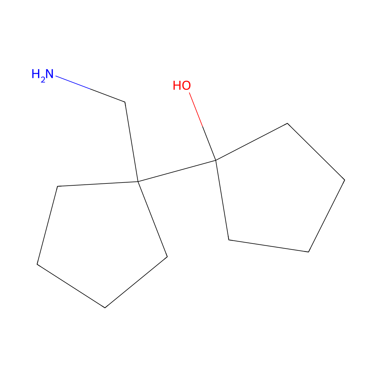 1-[1-(Aminomethyl)cyclopentyl]cyclopentan-1-ol molecular structure, CAS 1509448-29-6
