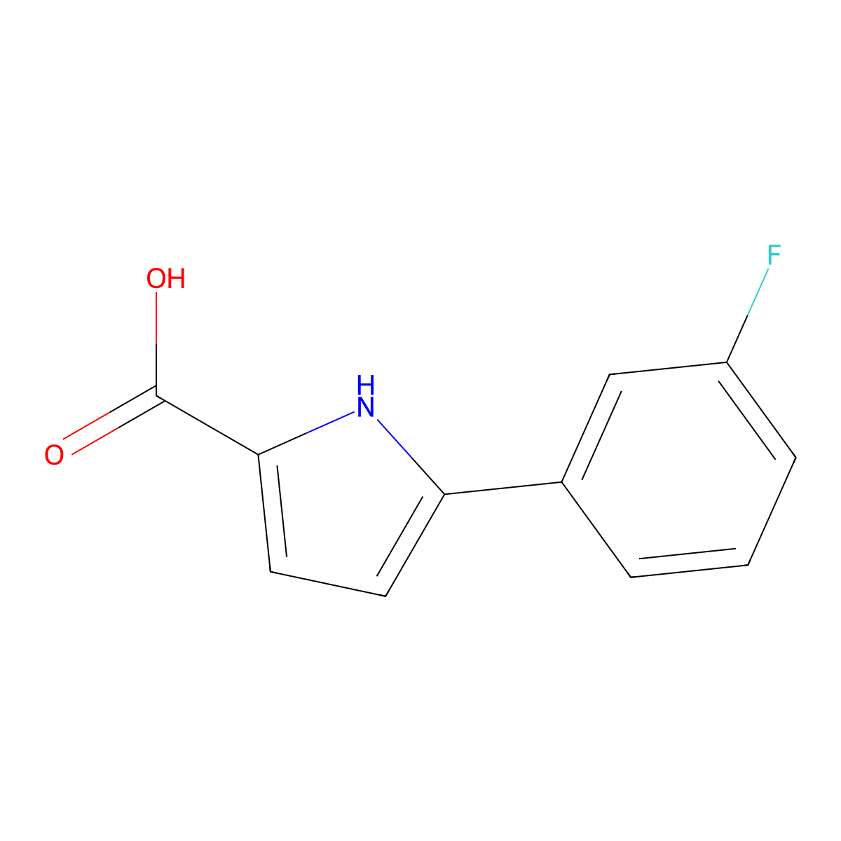 5-(3-Fluorophenyl)-1H-pyrrole-2-carboxylic acid molecular structure, CAS 1509476-24-7