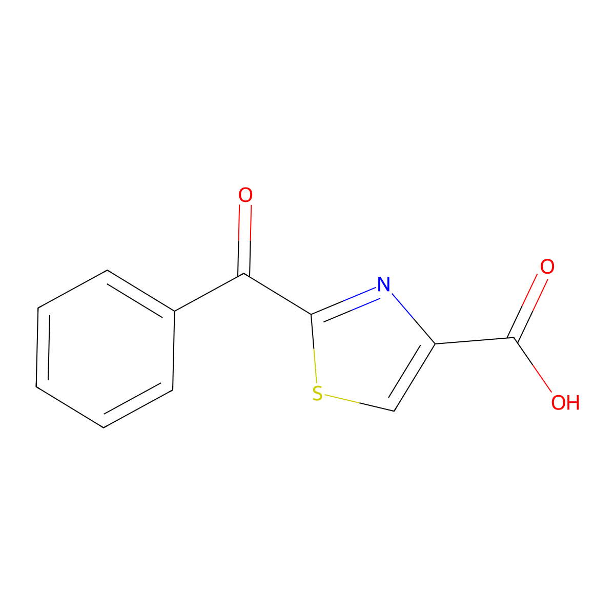 2-Benzoyl-1,3-thiazole-4-carboxylic acid molecular structure, CAS 1509486-15-0