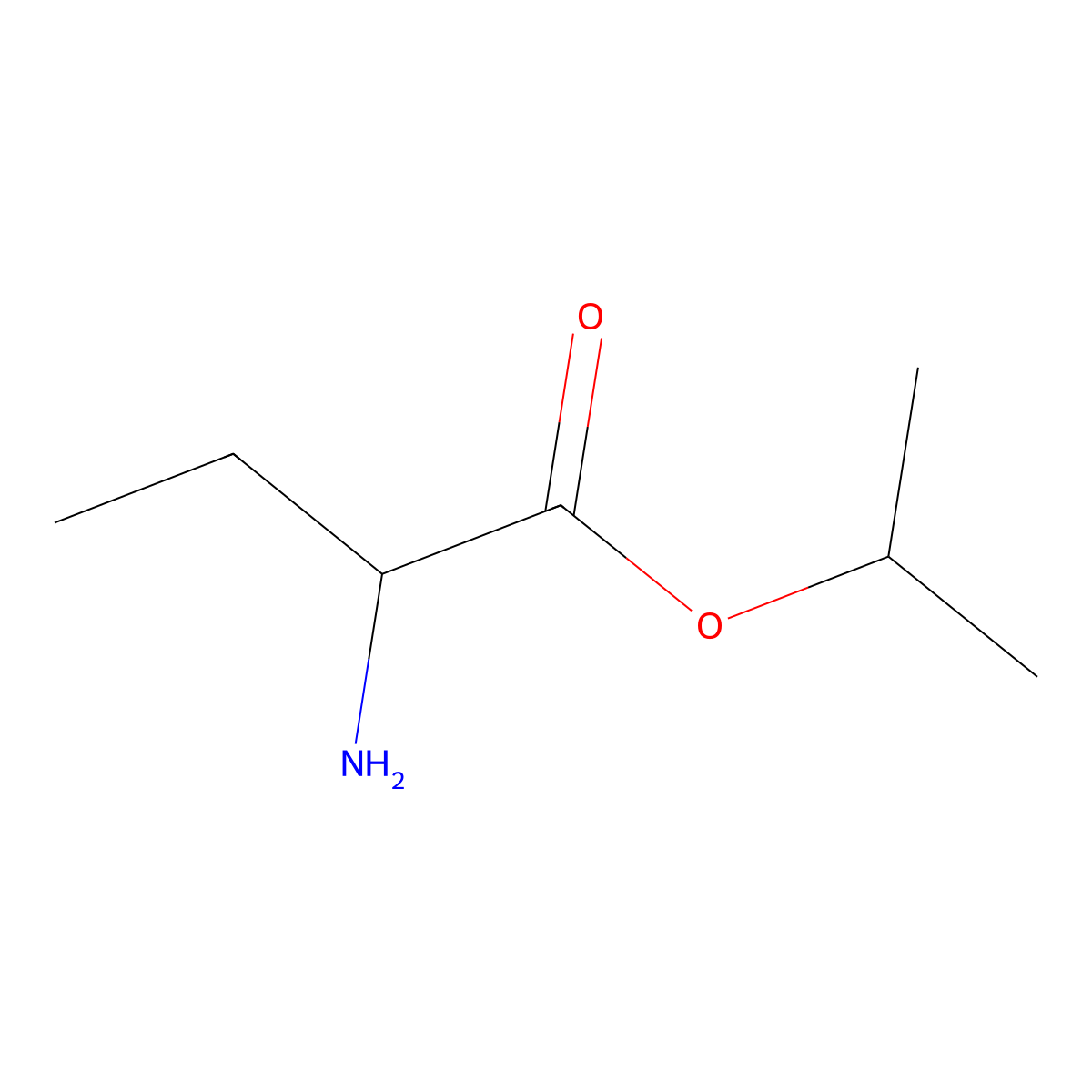 Propan-2-yl 2-aminobutanoate molecular structure, CAS 150949-26-1