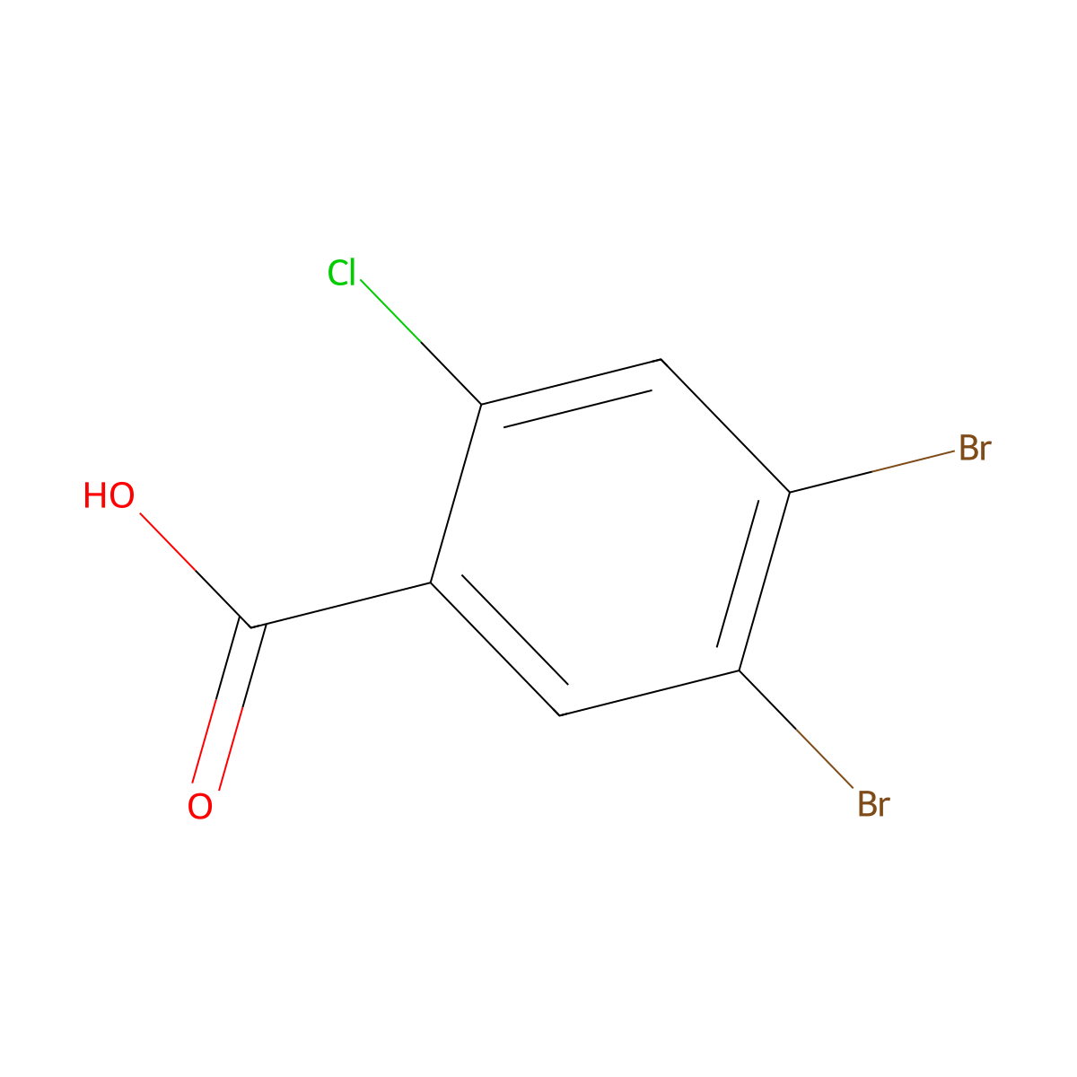 4,5-Dibromo-2-chlorobenzoic acid molecular structure, CAS 1509491-97-7