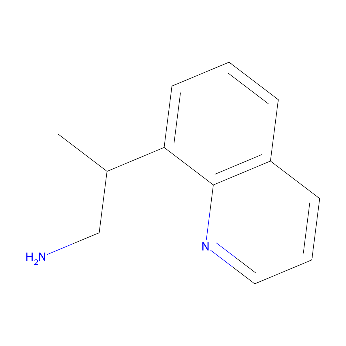 2-(Quinolin-8-yl)propan-1-amine molecular structure, CAS 1509498-23-0