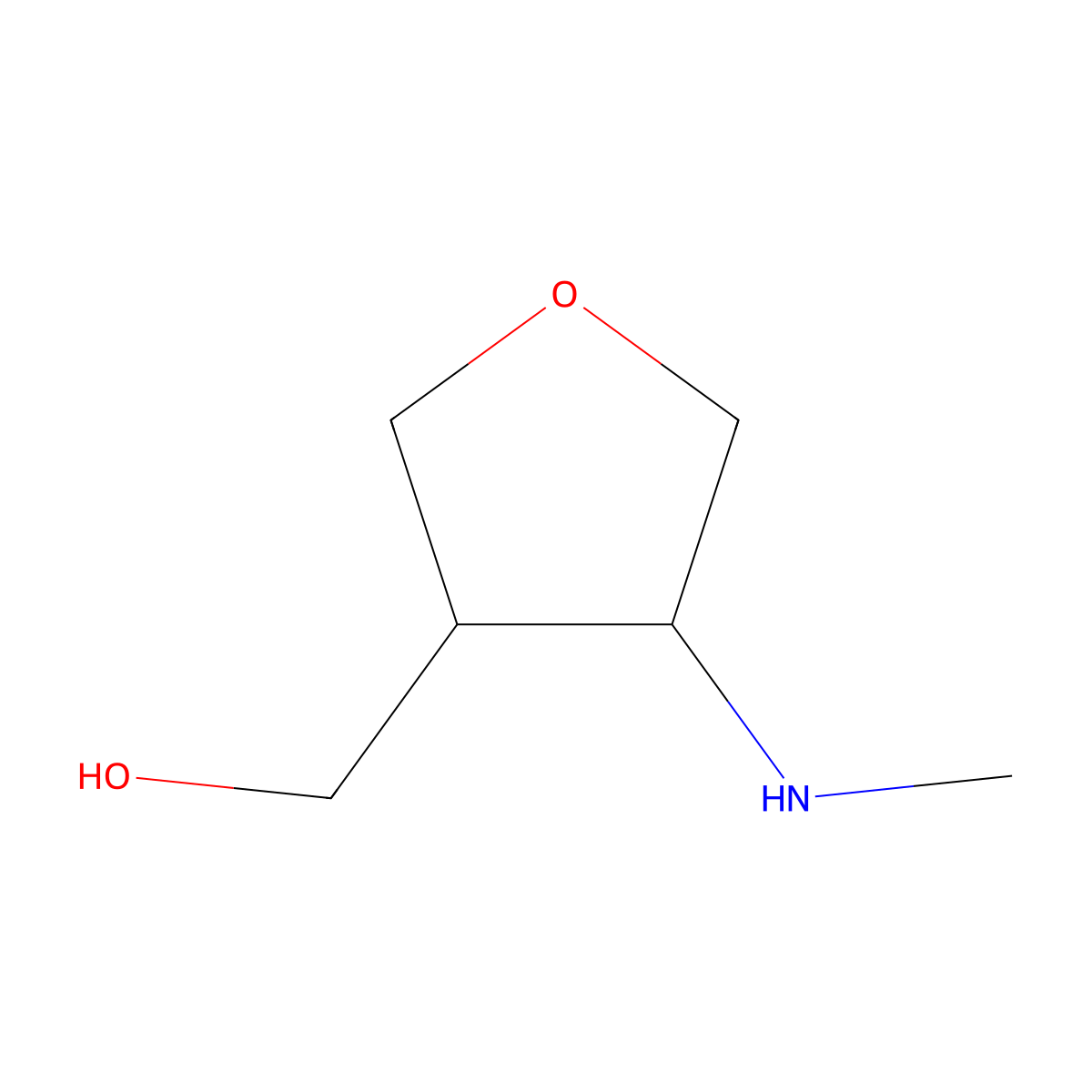 [4-(Methylamino)tetrahydrofuran-3-yl]methanol molecular structure, CAS 1509500-18-8