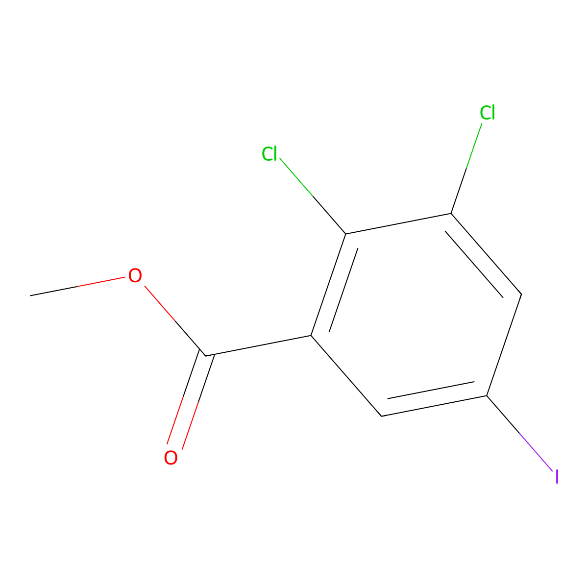Methyl 2,3-dichloro-5-iodobenzoate molecular structure, CAS 1509504-29-3