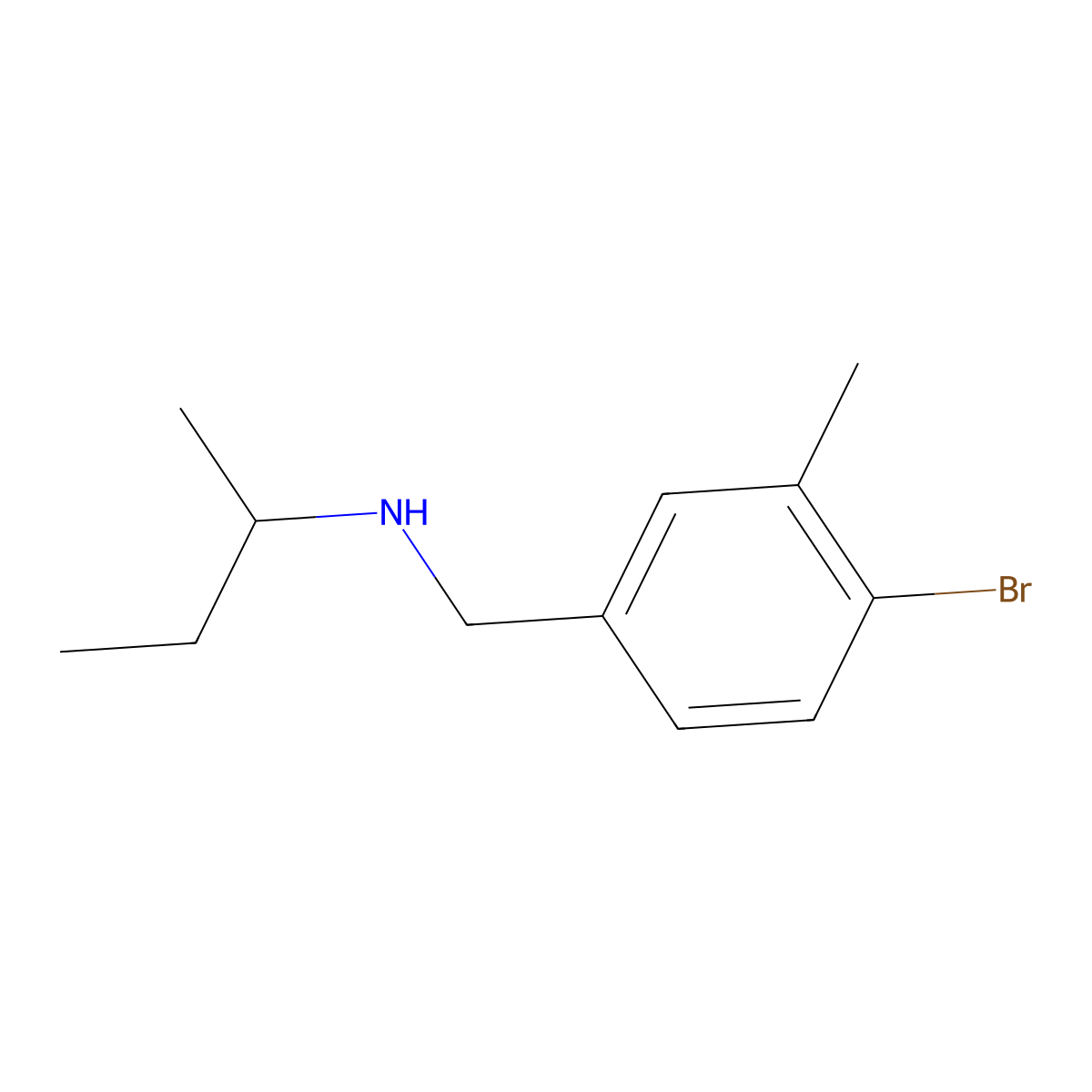 [(4-Bromo-3-methylphenyl)methyl](butan-2-yl)amine molecular structure, CAS 1509510-41-1