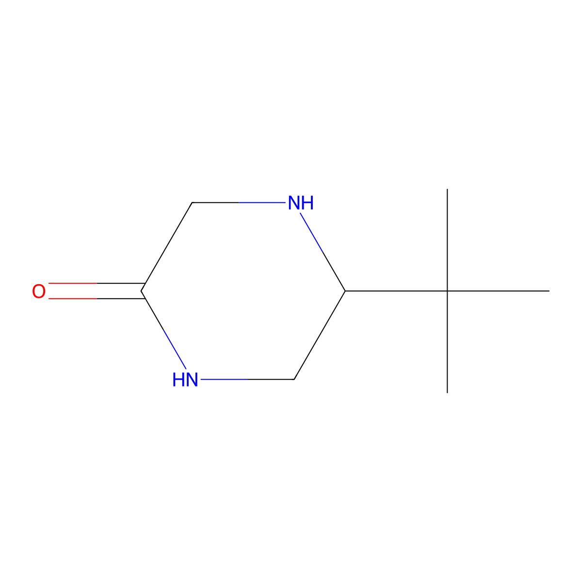 5-Tert-butylpiperazin-2-one molecular structure, CAS 1509510-94-4