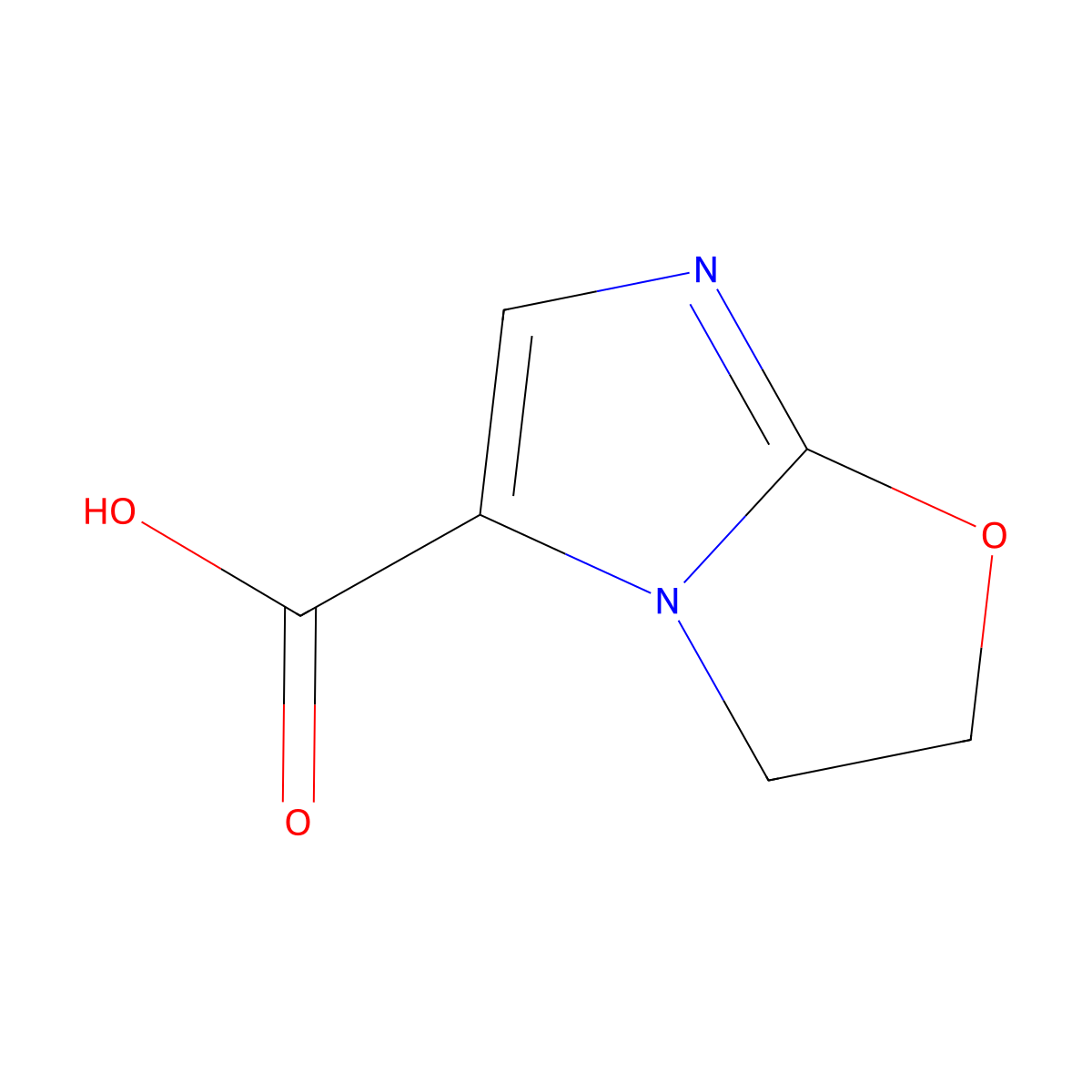 2H,3H-imidazo[2,1-b][1,3]oxazole-5-carboxylic acid molecular structure, CAS 1509521-72-5