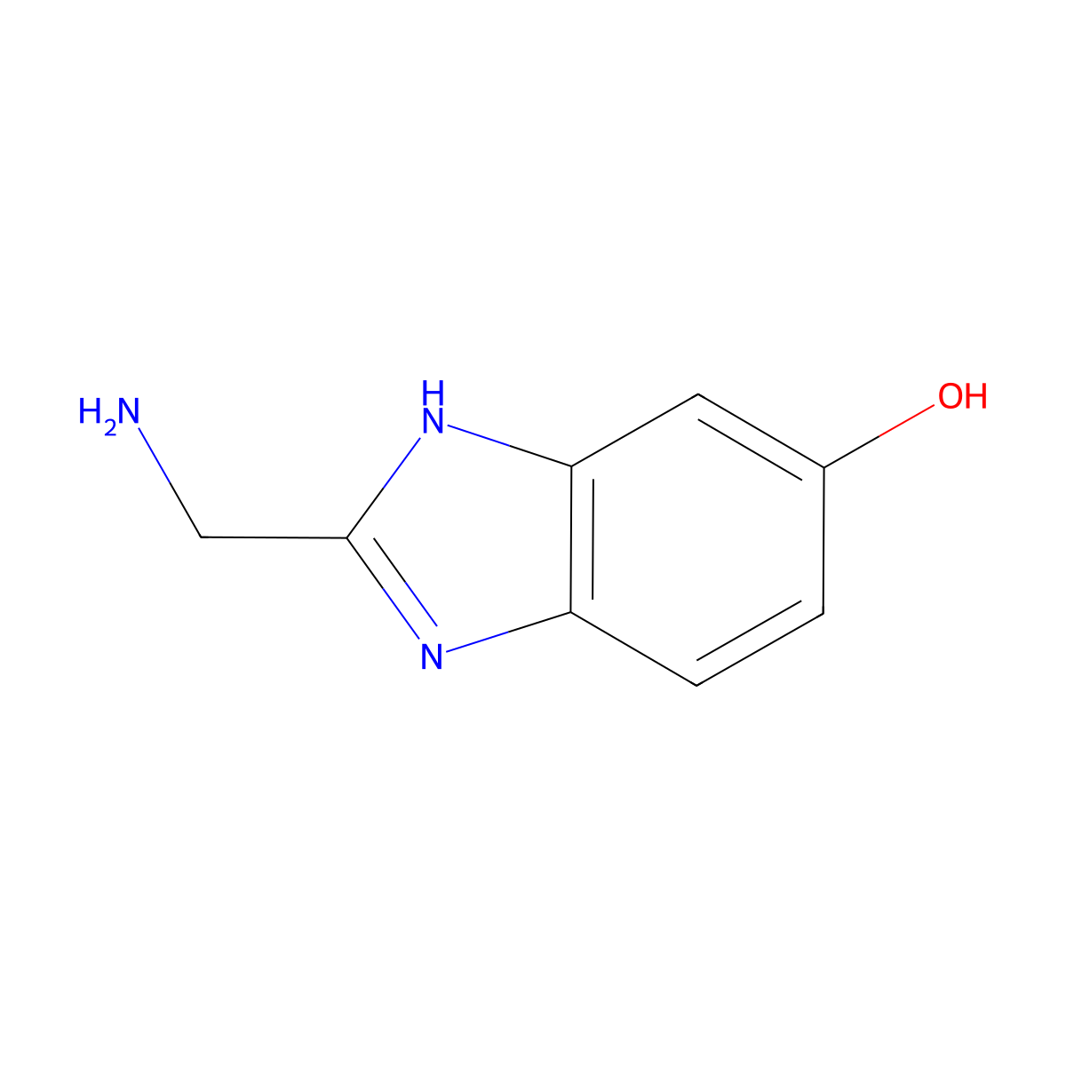 2-(aminomethyl)-1H-1,3-benzodiazol-5-ol molecular structure, CAS 1509529-67-2
