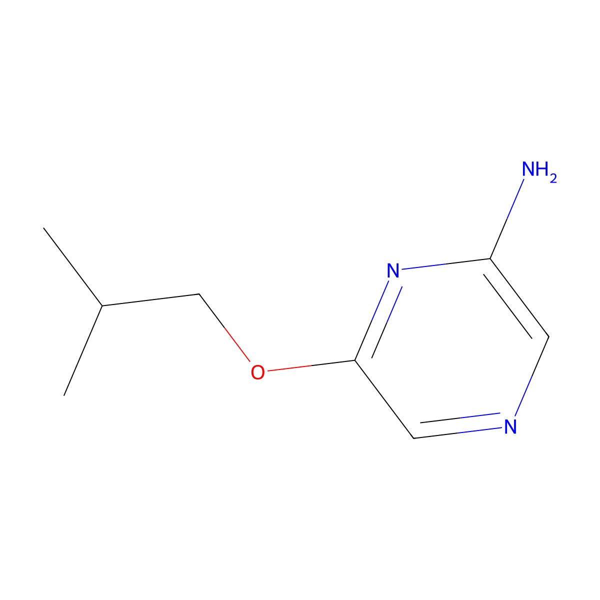6-(2-Methylpropoxy)pyrazin-2-amine molecular structure, CAS 1509537-97-6