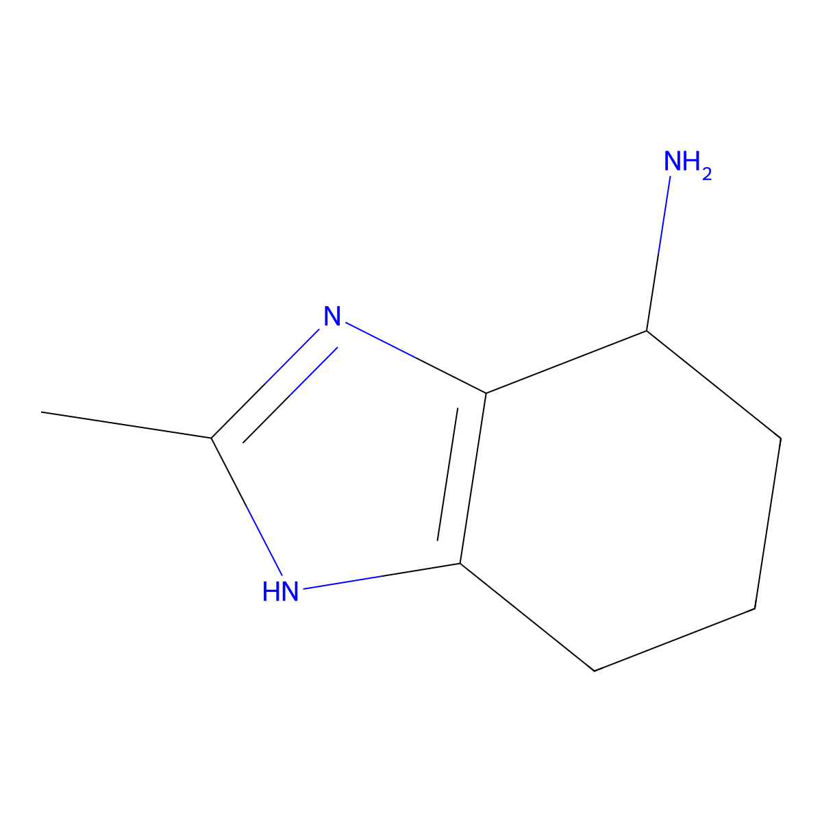 2-methyl-4,5,6,7-tetrahydro-1H-1,3-benzodiazol-7-amine molecular structure, CAS 1509539-45-0