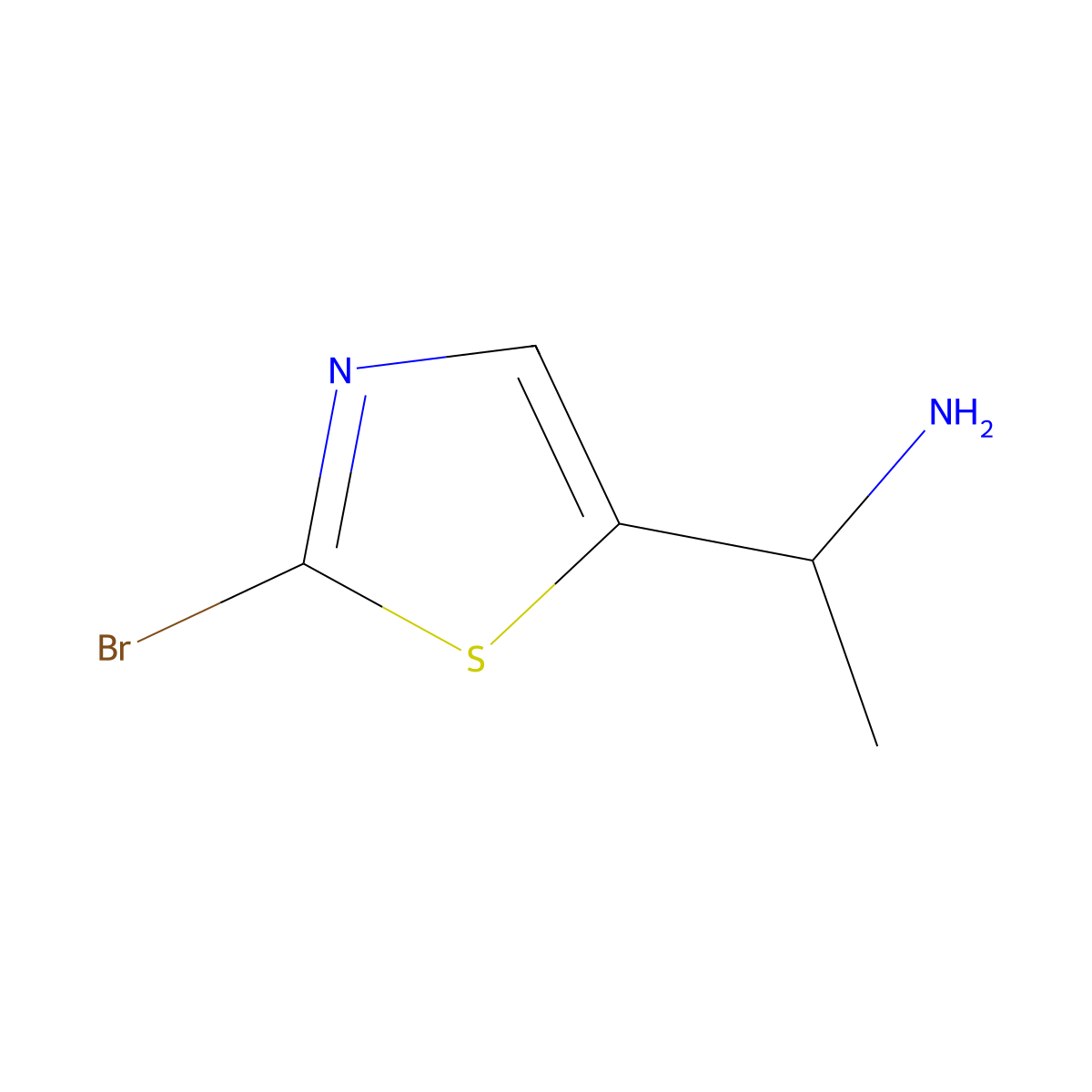 1-(2-Bromothiazol-5-YL)ethan-1-amine molecular structure, CAS 1509541-12-1