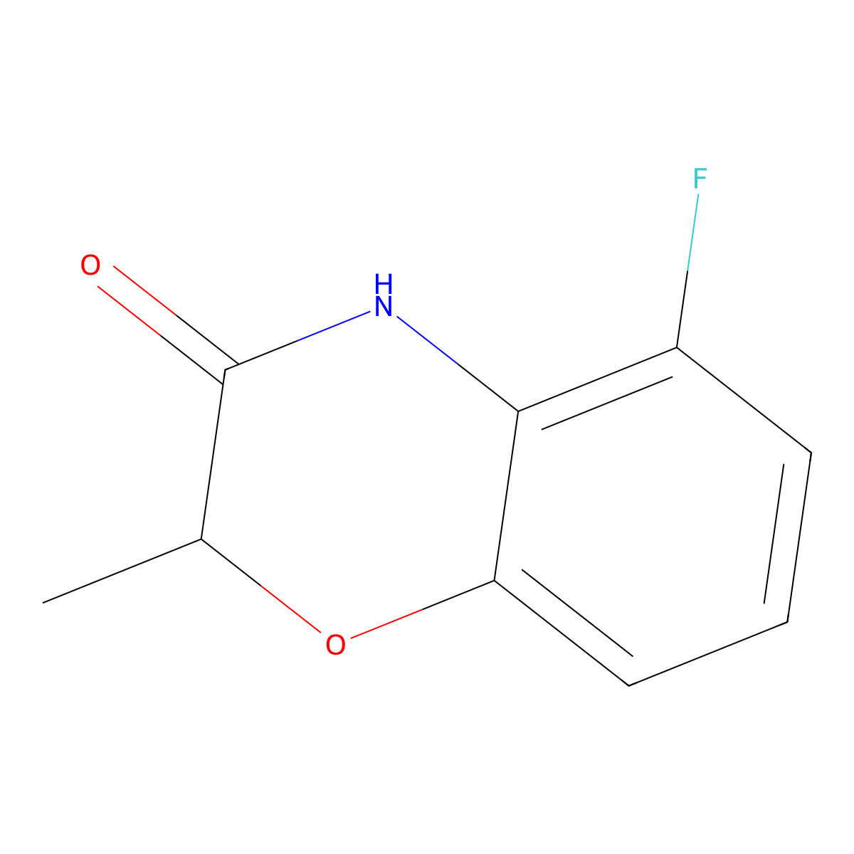 5-Fluoro-2-methyl-3,4-dihydro-2H-1,4-benzoxazin-3-one molecular structure, CAS 1509546-54-6