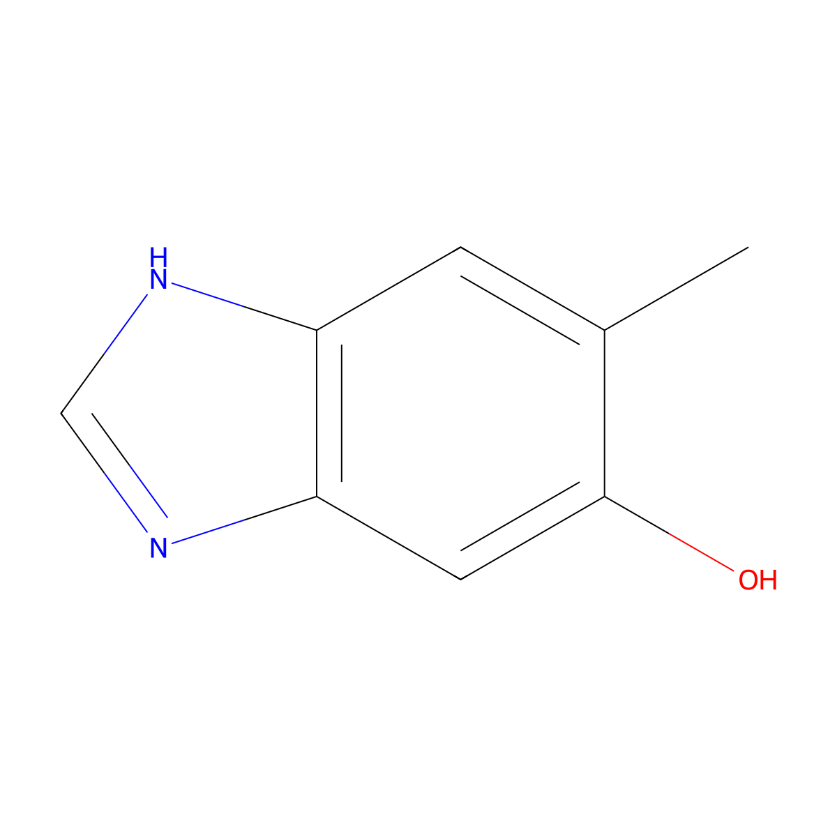 5-Hydroxy-6-methylbenzimidazole molecular structure, CAS 150956-59-5