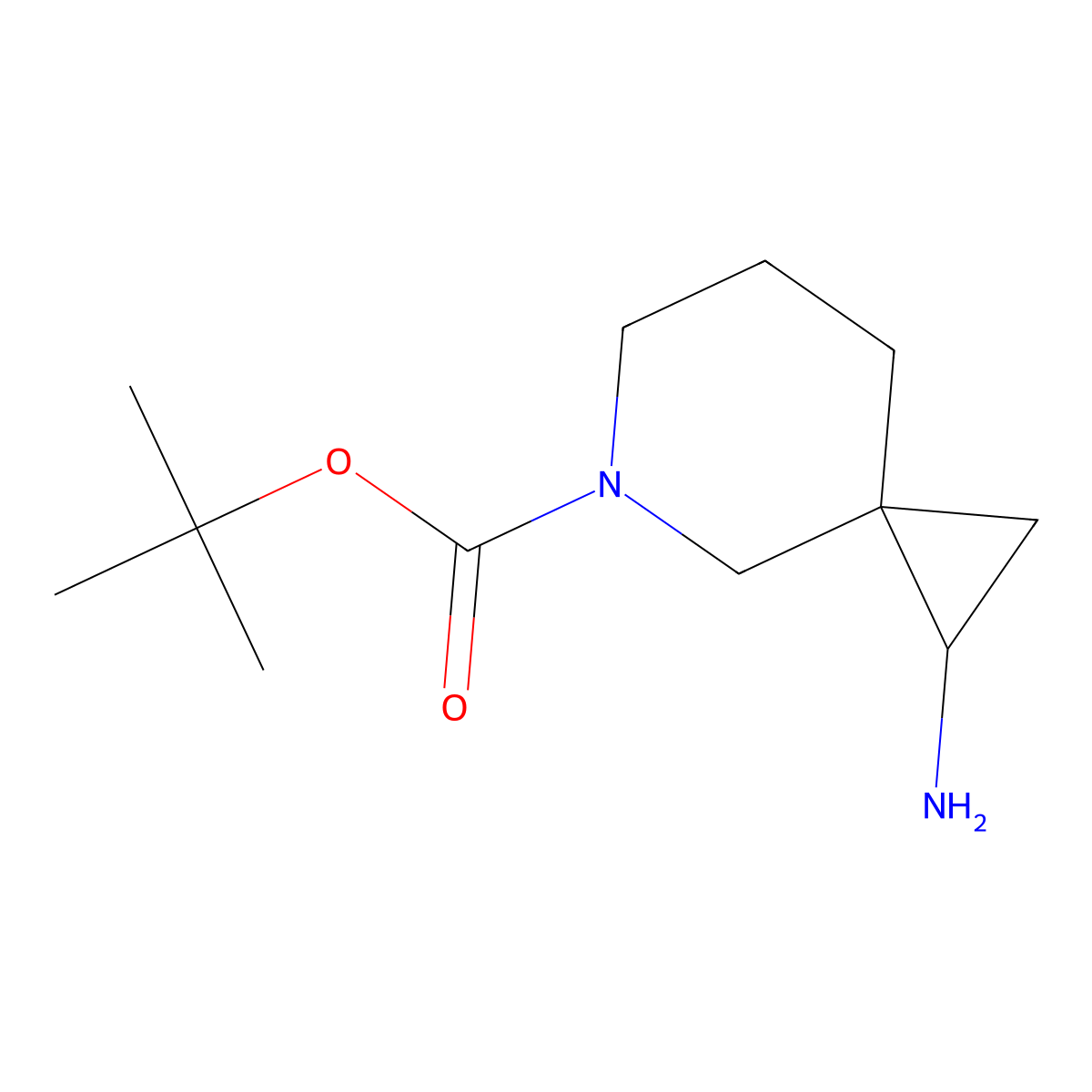 tert-Butyl 1-amino-5-azaspiro[2.5]octane-5-carboxylate molecular structure, CAS 1509561-26-5
