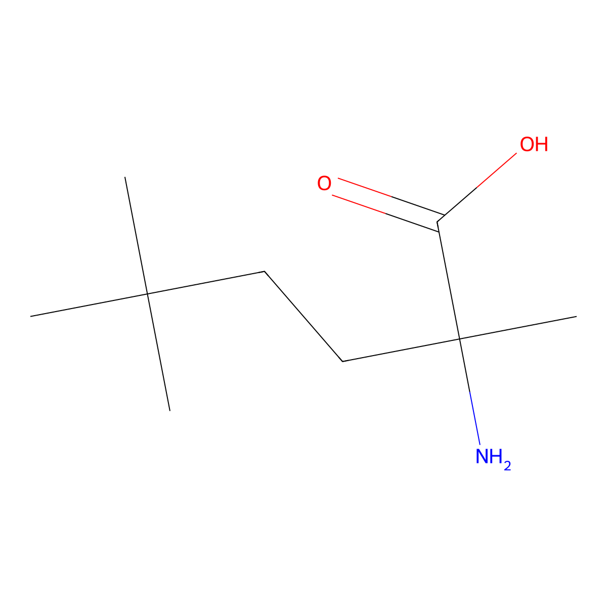 2-Amino-2,5,5-trimethylhexanoic acid molecular structure, CAS 1509561-61-8