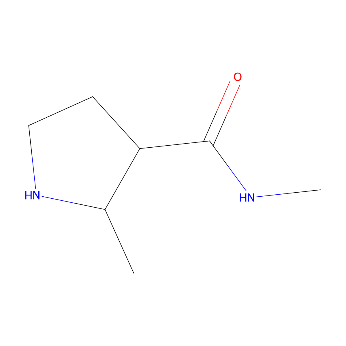 N,2-dimethylpyrrolidine-3-carboxamide molecular structure, CAS 1509563-16-9