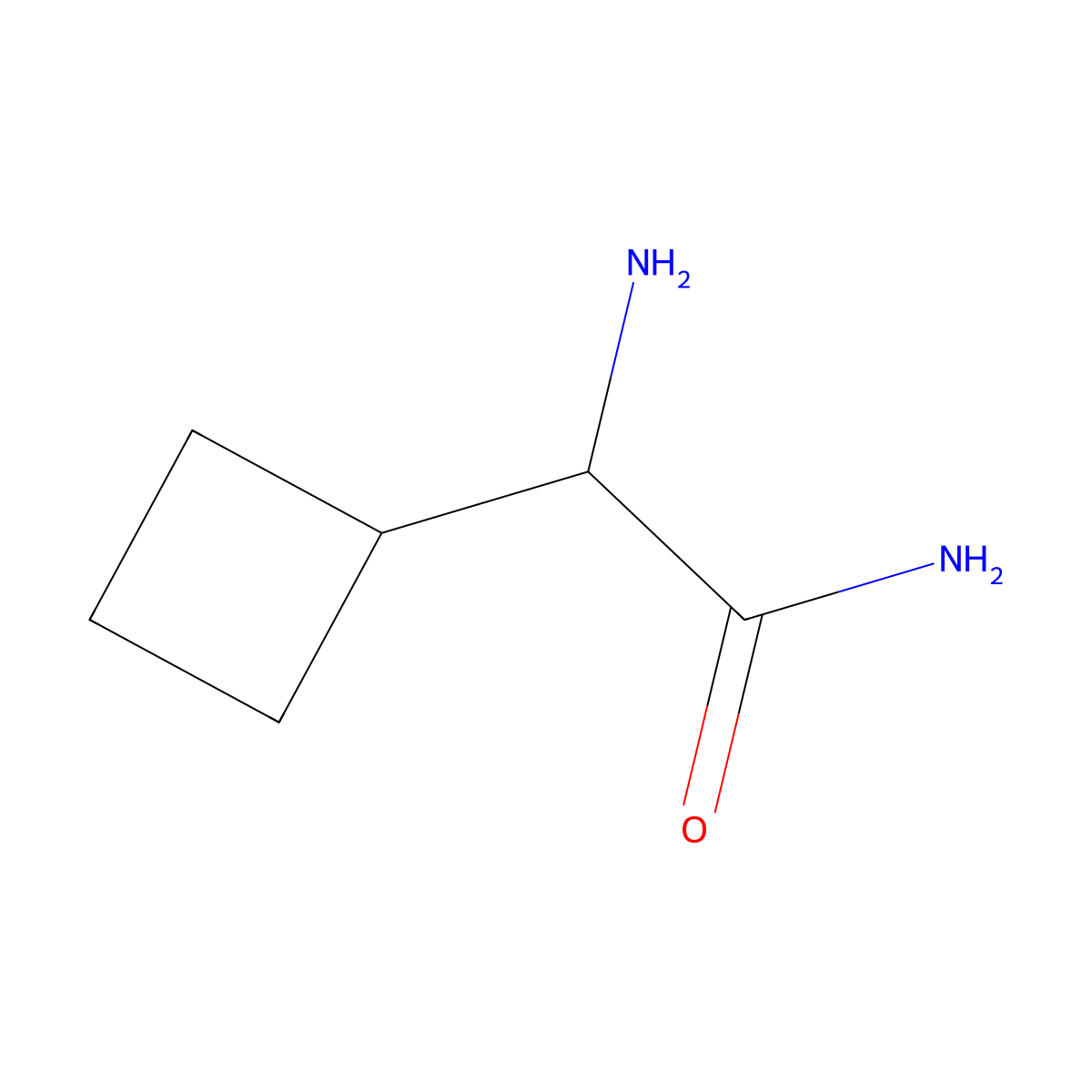 2-Amino-2-cyclobutylacetamide molecular structure, CAS 1509566-36-2