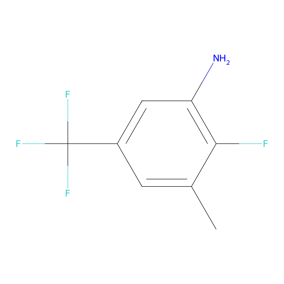 2-Fluoro-3-methyl-5-(trifluoromethyl)aniline molecular structure, CAS 1509586-85-9