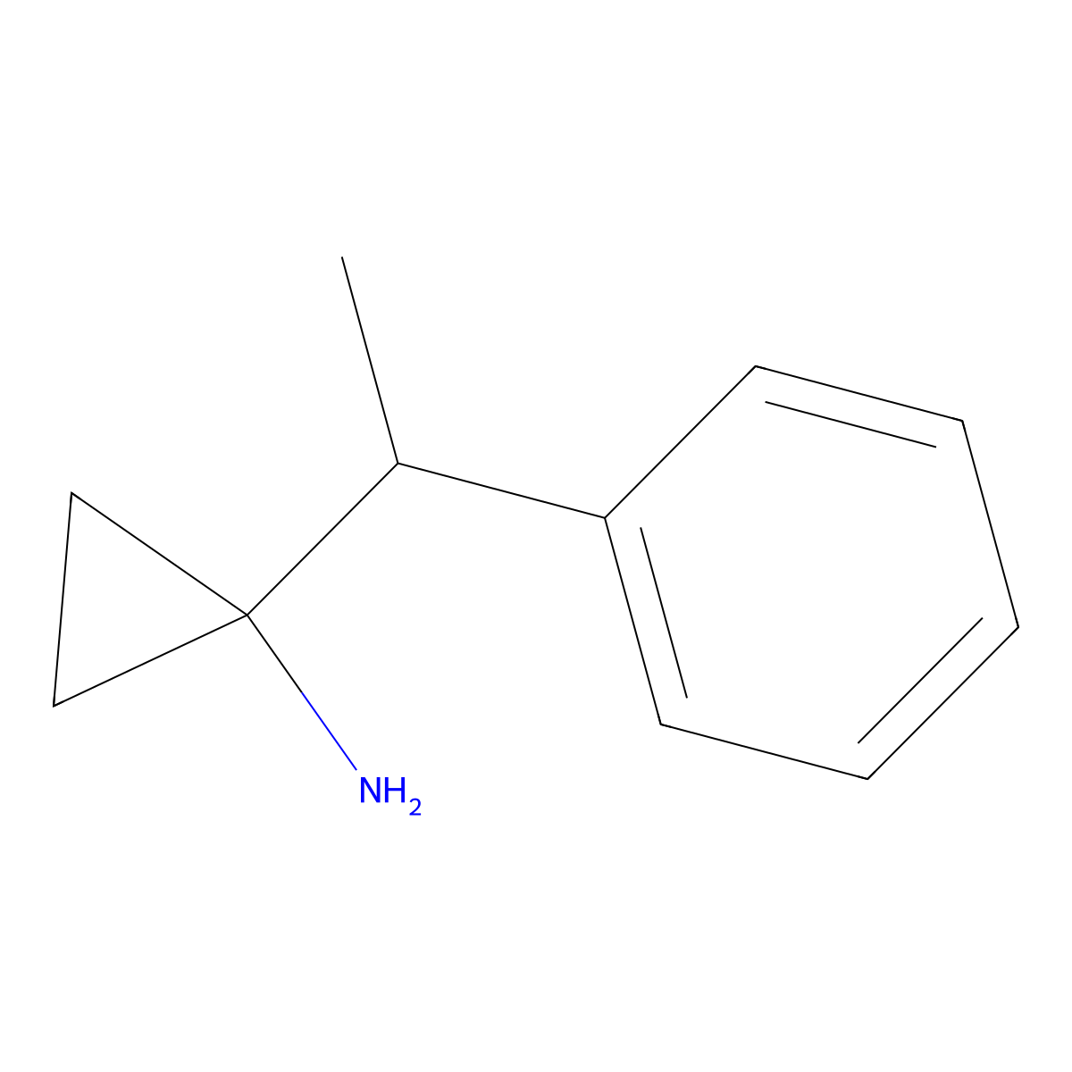 1-(1-Phenylethyl)cyclopropan-1-amine molecular structure, CAS 1509587-02-3