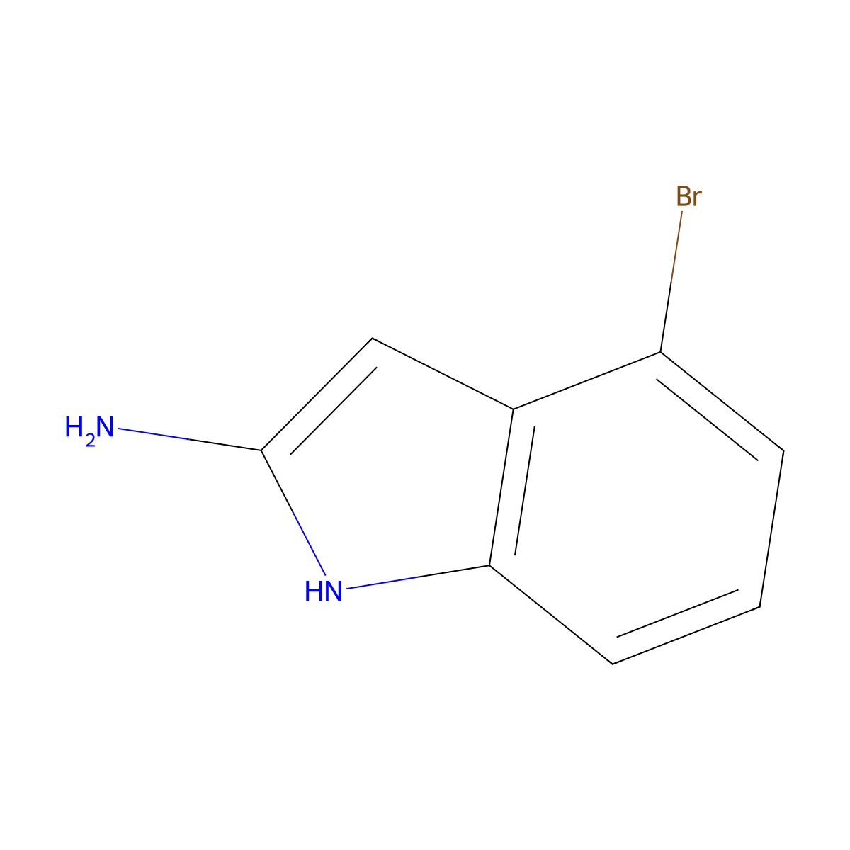 4-bromo-1H-indol-2-amine molecular structure, CAS 1509592-45-3