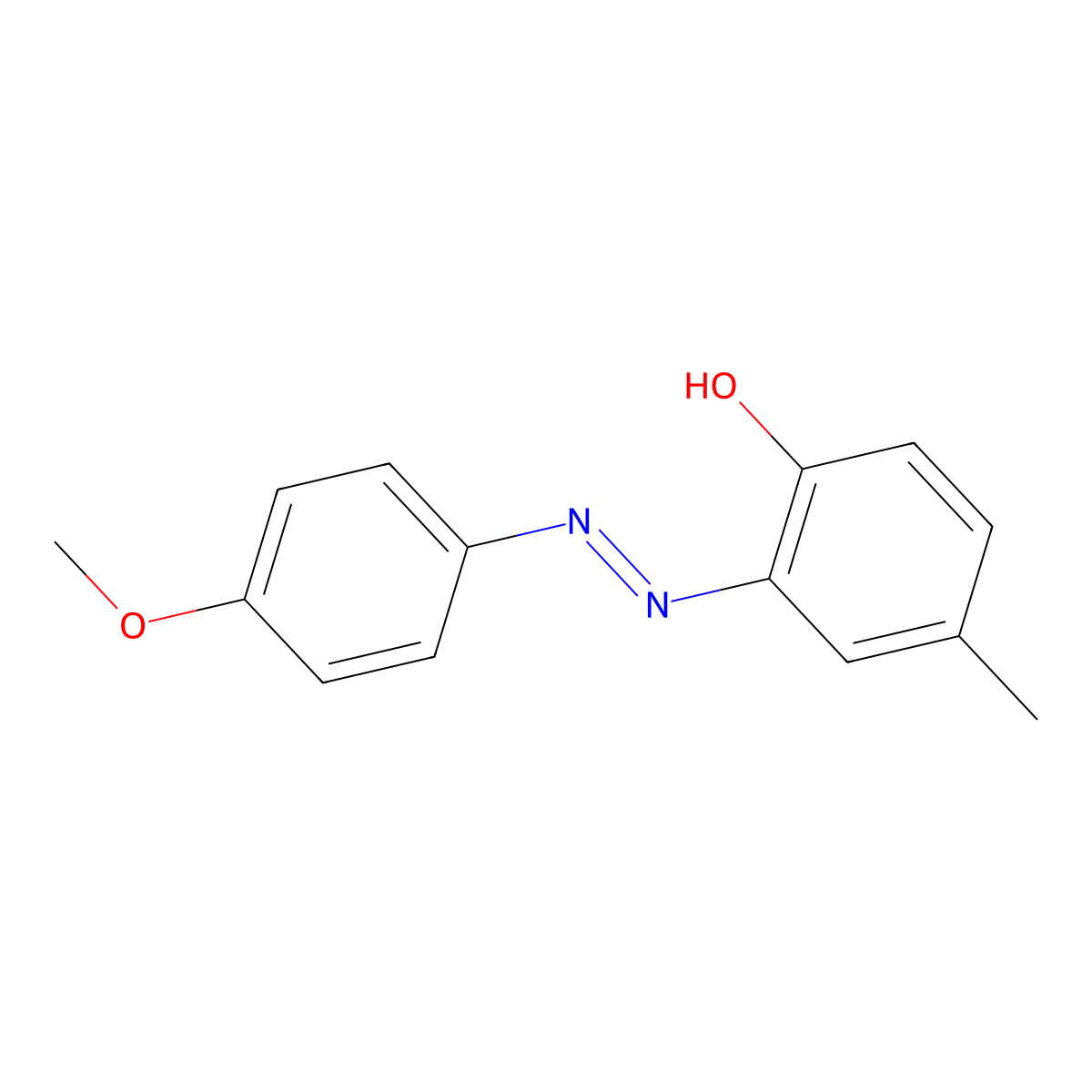 2-(4-Methoxyphenylazo)-4-methylphenol molecular structure, CAS 15096-05-6