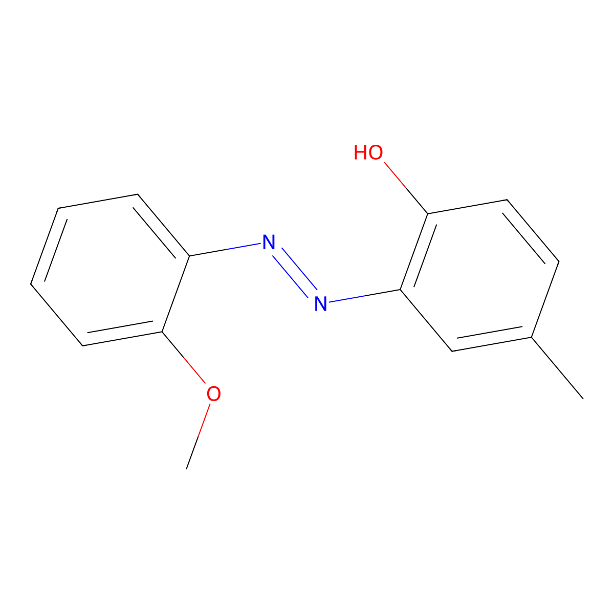Phenol, 2-[(2-methoxyphenyl)azo]-4-methyl- molecular structure, CAS 15096-06-7