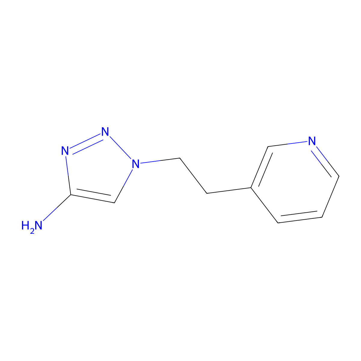1-[2-(Pyridin-3-YL)ethyl]-1H-1,2,3-triazol-4-amine molecular structure, CAS 1509604-18-5