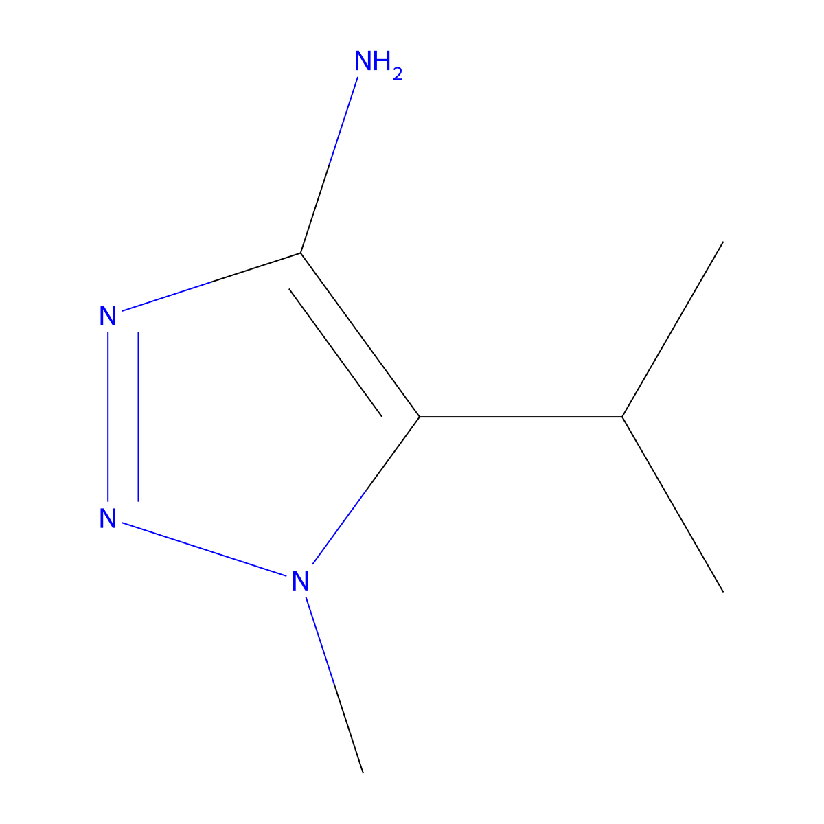 1-Methyl-5-(propan-2-yl)-1H-1,2,3-triazol-4-amine molecular structure, CAS 1509608-34-7