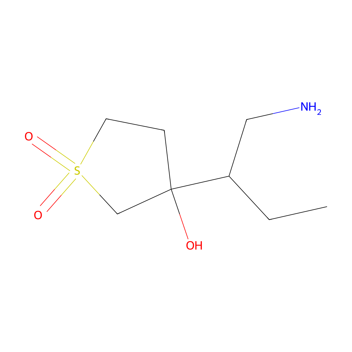 3-(1-Aminobutan-2-yl)-3-hydroxy-1lambda6-thiolane-1,1-dione molecular structure, CAS 1509609-46-4