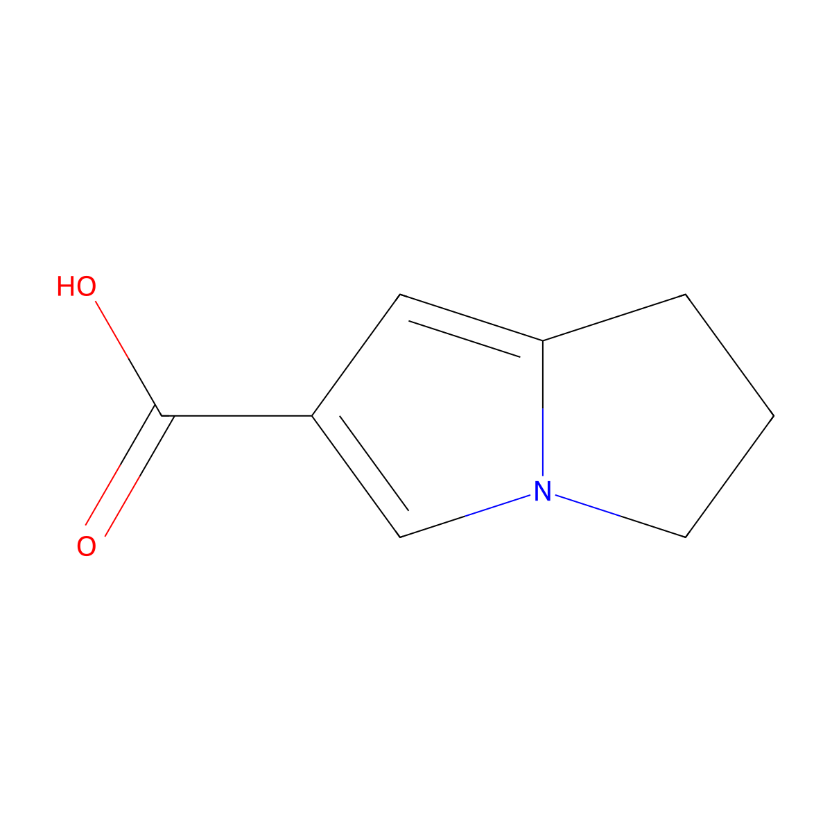 2,3-dihydro-1H-pyrrolizine-6-carboxylic acid molecular structure, CAS 1509635-59-9