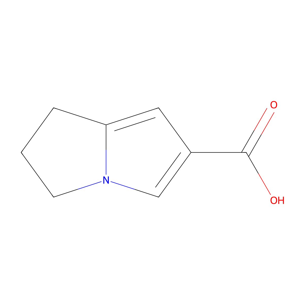2,3-dihydro-1H-pyrrolizine-6-carboxylic acid molecular structure, CAS 1509635-59-9