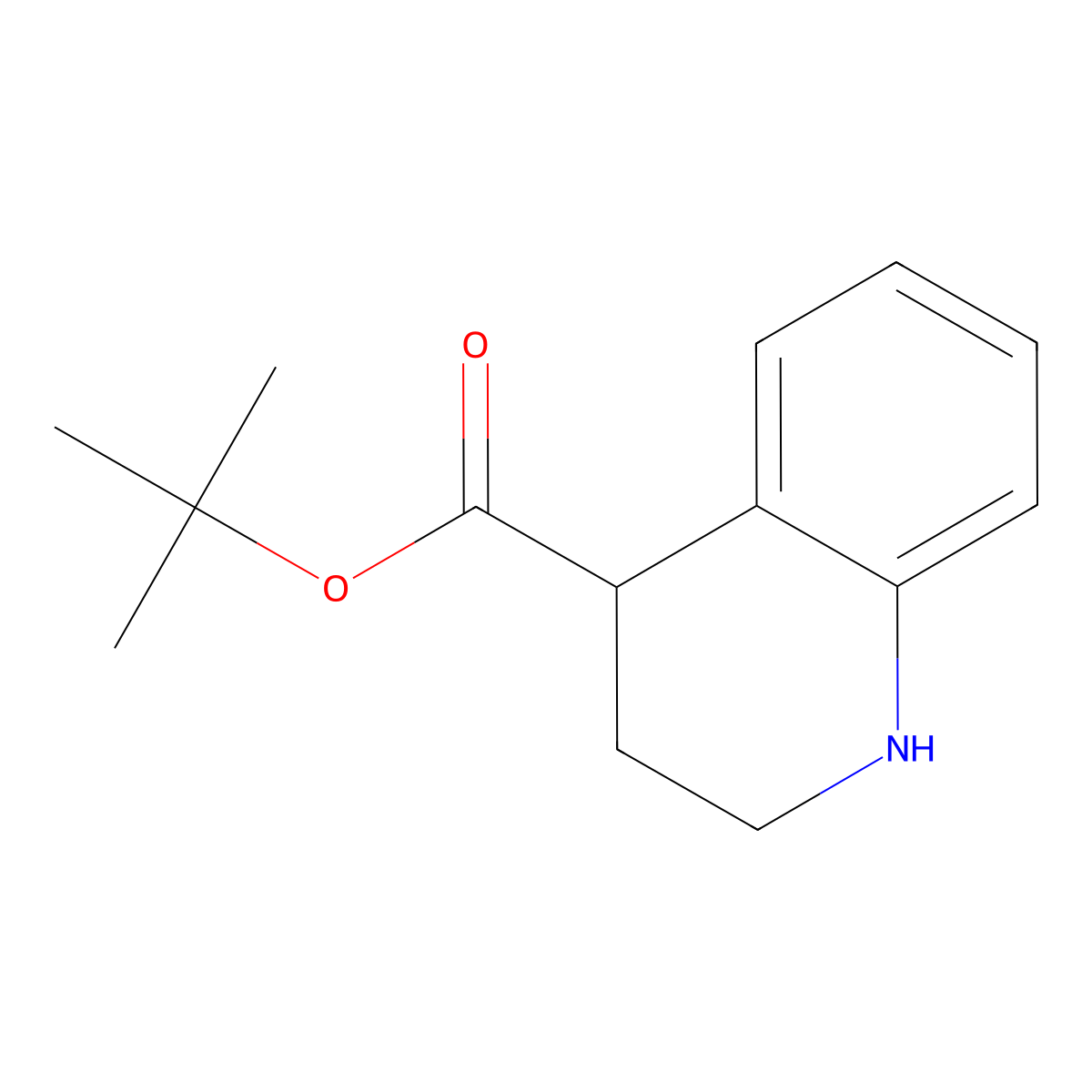 Tert-butyl 1,2,3,4-tetrahydroquinoline-4-carboxylate molecular structure, CAS 1509649-10-8