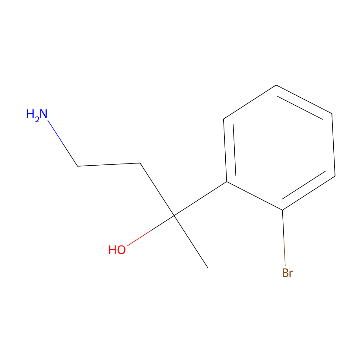 4-Amino-2-(2-bromophenyl)butan-2-OL molecular structure, CAS 1509667-06-4