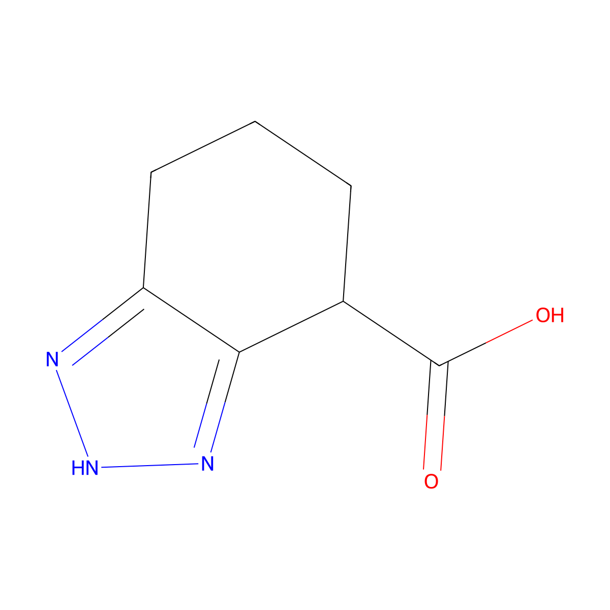 4,5,6,7-tetrahydro-1H-1,2,3-benzotriazole-4-carboxylic acid molecular structure, CAS 1509674-65-0