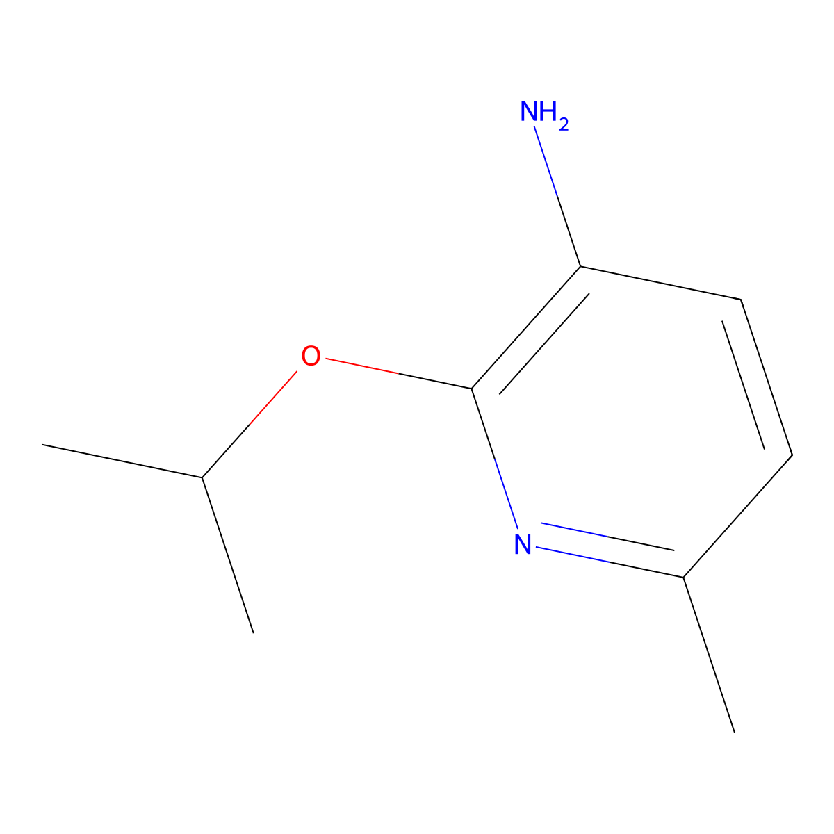 6-Methyl-2-(propan-2-yloxy)pyridin-3-amine molecular structure, CAS 1509685-73-7