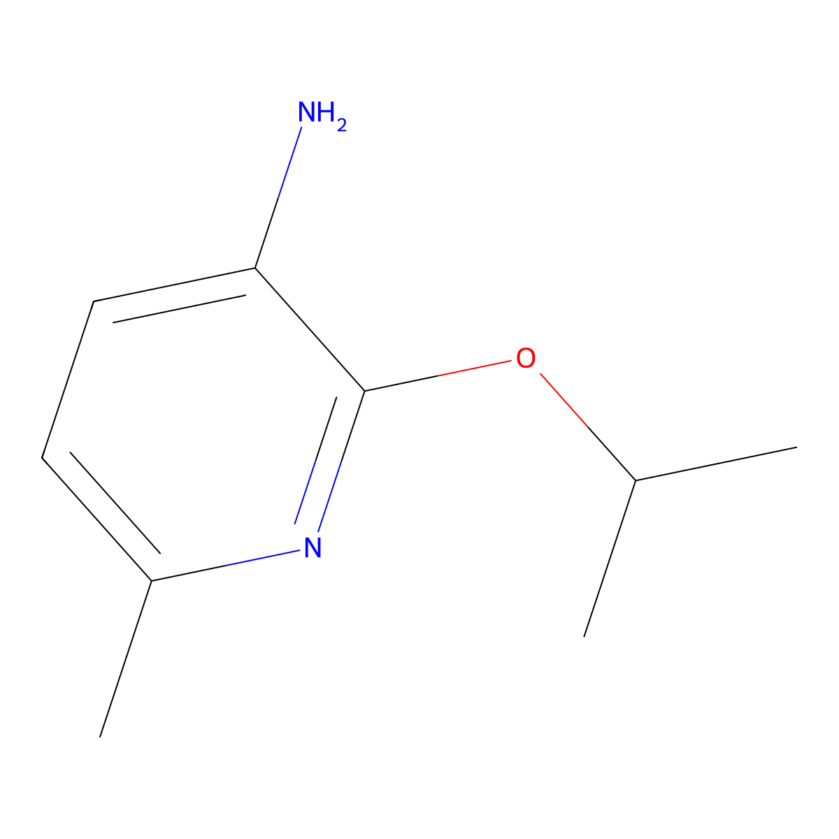 6-Methyl-2-(propan-2-yloxy)pyridin-3-amine molecular structure, CAS 1509685-73-7