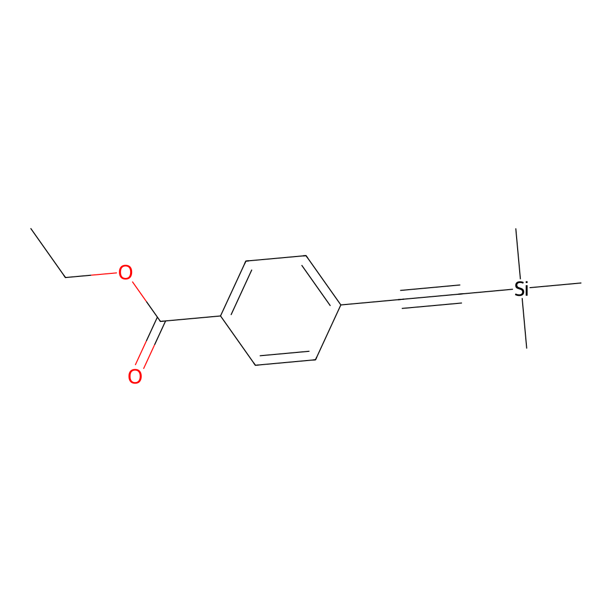 Ethyl 4-((trimethylsilyl)ethynyl)benzoate molecular structure, CAS 150969-54-3