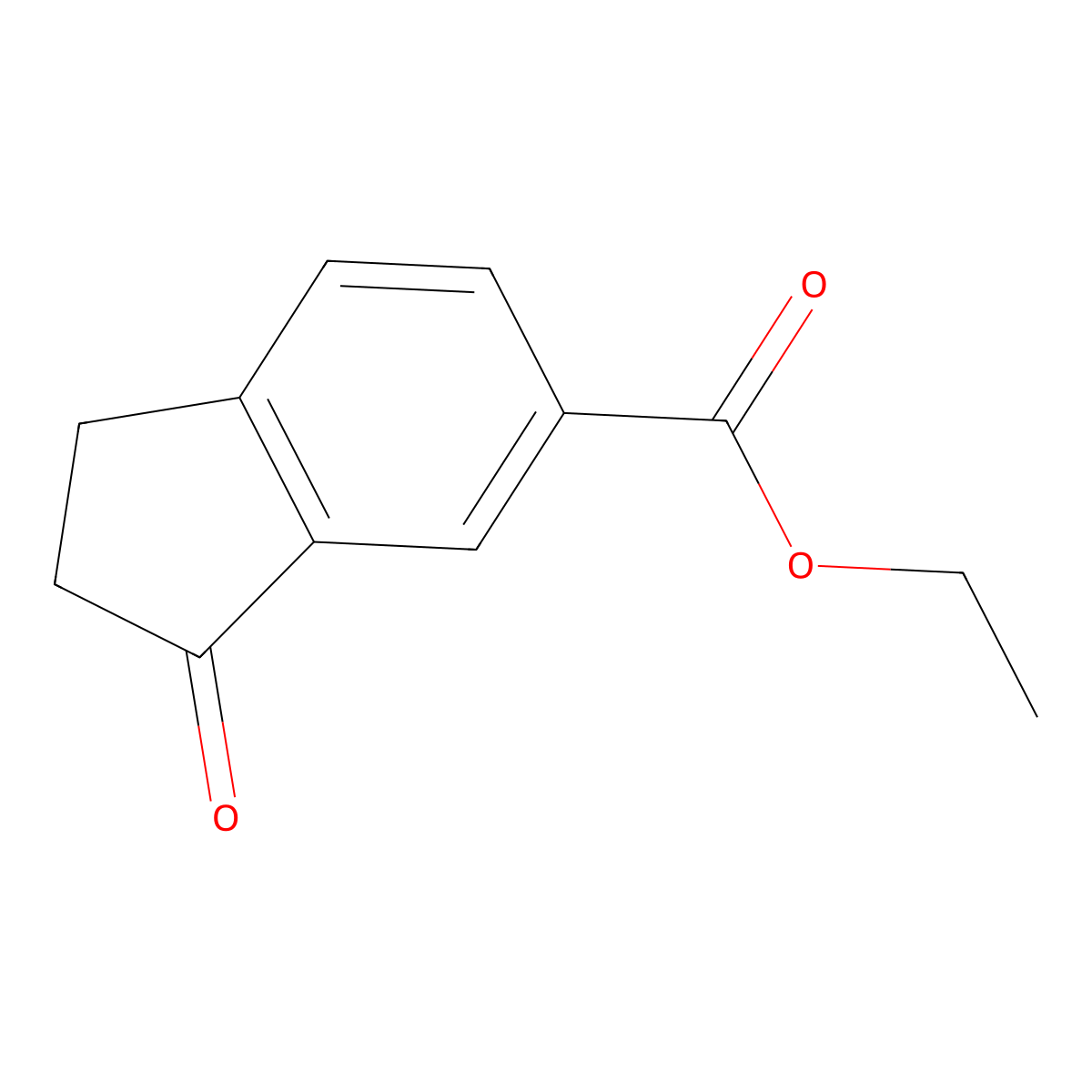 Ethyl 3-oxo-2,3-dihydro-1H-indene-5-carboxylate molecular structure, CAS 150969-55-4