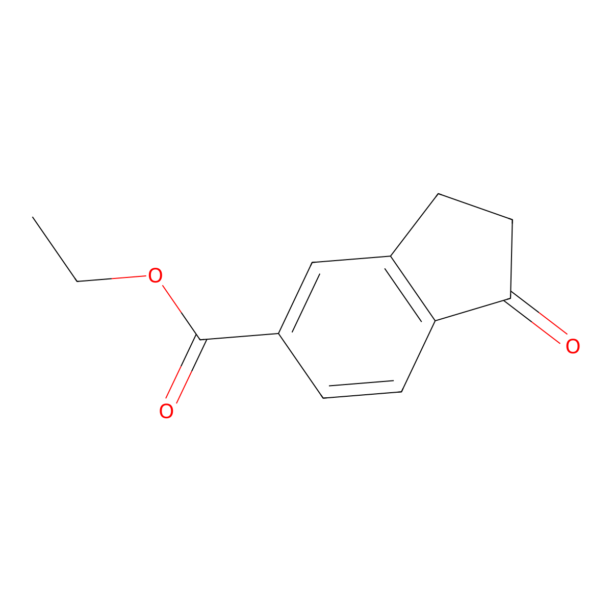 ethyl 1-oxo-2,3-dihydro-1H-indene-5-carboxylate molecular structure, CAS 150969-57-6